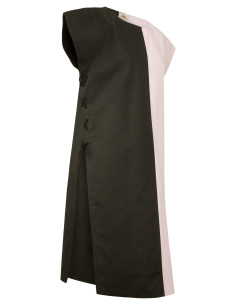 Medievalt tabard model Gilbert, farve grøn-creme 2