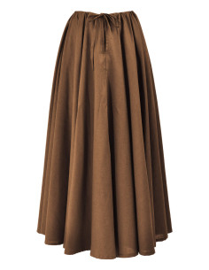 Middeleeuwse rok van katoen model Ursula, kleur zandbruin