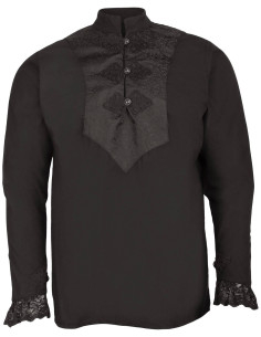 Camisa medieval modelo Viscardi, color negro