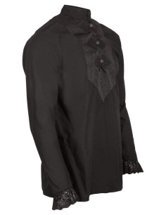 Camisa medieval modelo Viscardi, color negro 2