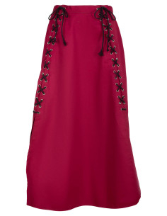 Middeleeuwse rok van katoen, model Callista, kleur bordeaux