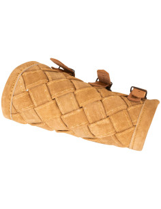 Middelalderlige læderarmbånd model Sigurd, farve sand 2