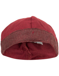 Gorro medieval de algodón modelo Gilli, color burdeos