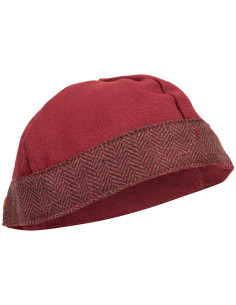 Gorro medieval de algodón modelo Gilli, color burdeos 2