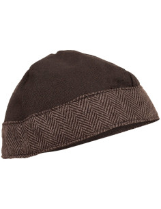 Gorro medieval de algodón modelo Gilli, color marrón oscuro 2