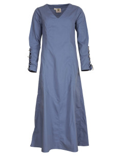 Túnica larga medieval algodón modelo Antaris, color azul 2