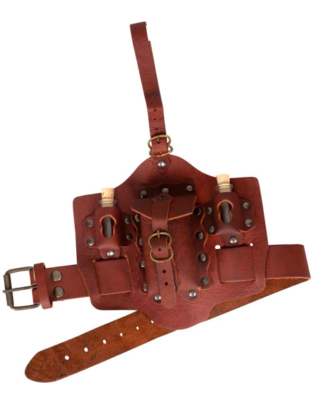 Mittelalterliche Tasche mit Trank-Set...