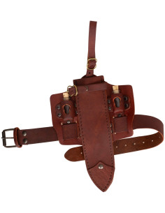 Tahalí medieval con funda para dagas modelo Trinity,...