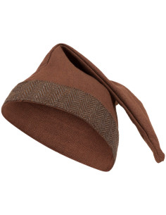 Gorro medieval algodón modelo Toki, color marrón claro