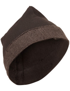 Gorro medieval algodón modelo Toki, color marrón oscuro 2