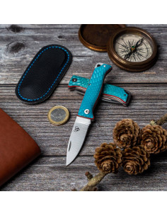 Cudeman Jagdmesser Modell MT-10 blau (mit Etui)