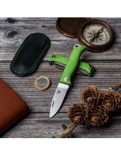 Jachtmes Cudeman model MT-10 groen (met hoes)
