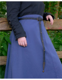 Falda medieval algodón modelo Sina, color azúl 2