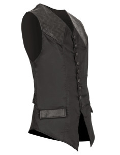Gothic medieval vest model Darovin, black