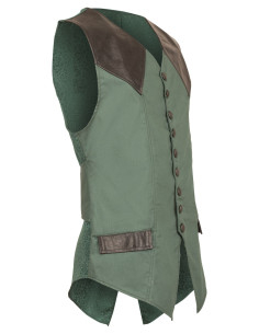 Middeleeuwse Gotische Gilet model Darovin, kleur groen