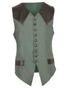 Middeleeuwse Gotische Gilet model Darovin, kleur groen 2