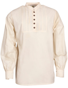 Camisa medieval algodón modelo Lucious, color natural