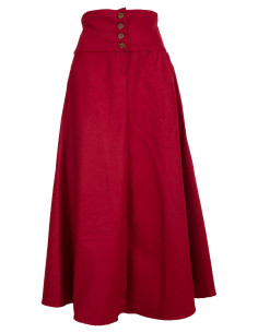 Mittelalterlicher Wollrock Modell Hannah, rot 2