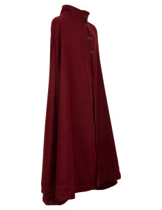 Capa medieval en lana modelo Ceres, color burdeos