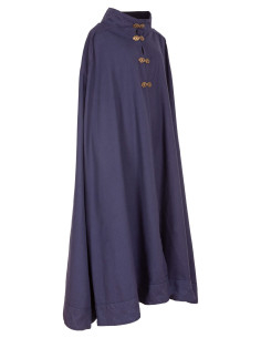 Middeleeuwse cape katoen model Ceres, kleur blauw