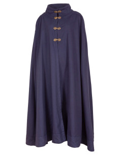 Middeleeuwse cape katoen model Ceres, kleur blauw 2