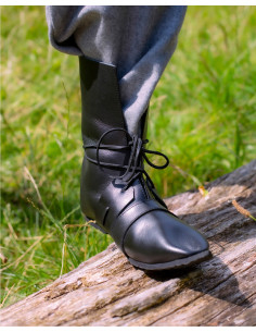 Botas medievales cuero modelo Johann, color negro