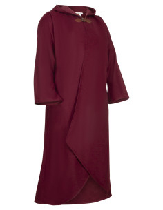 Middeleeuwse wollen mantel model Faelyn, kleur rood