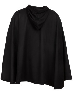 Capa medieval lana modelo Raven, color negro 2