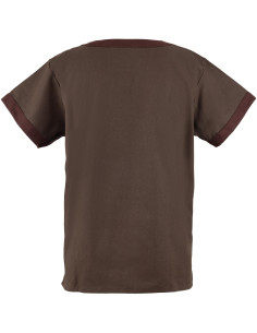 Middeleeuwse katoenen tuniek model Holgar, kleur bruin 2