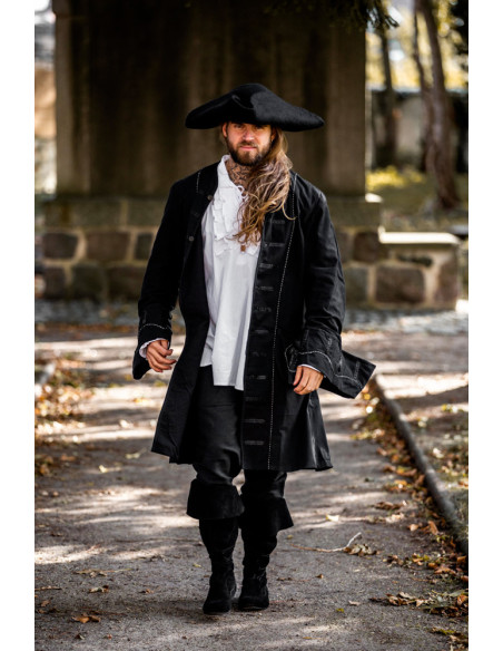 Hugo driehoekige piratenhoed in wol,...