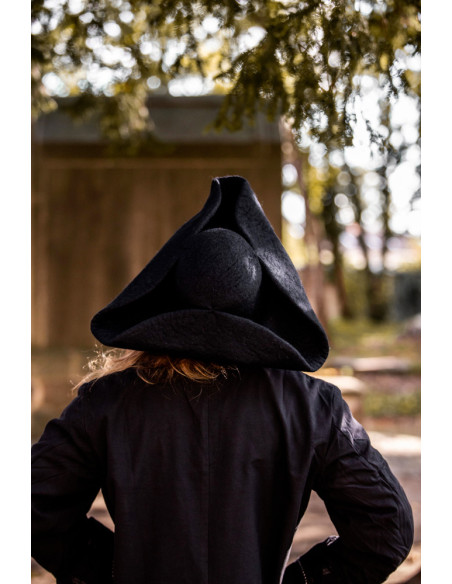 Hugo driehoekige piratenhoed in wol,...
