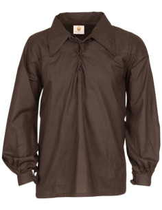 Medievale katoenen shirt model Sawyer, kleur zwart
