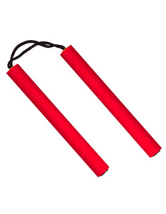 Nunchaku aus Schaumstoff für das Training, rot