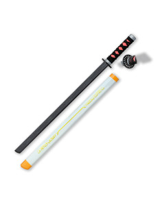 Wakizashi de madera marca Tole10, vaina blanca