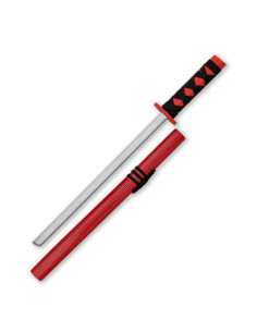 Houten wakizashi van het merk Tole10, rode schede
