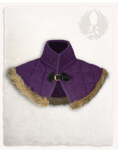 Gorjal medieval lana modelo Nimue, color morado