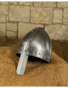 Middeleeuwse helm gepolijst staal model Bragi 2