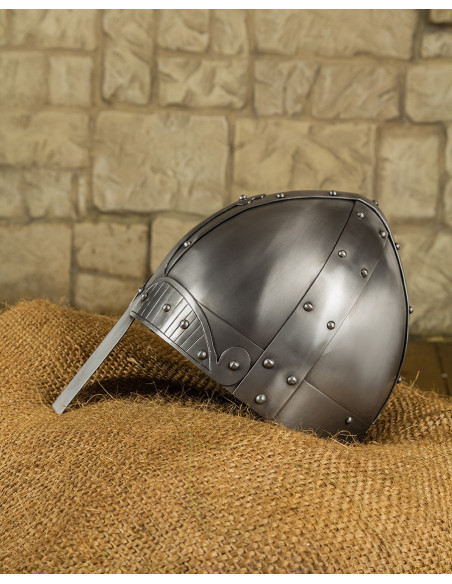 Casco medieval acero pulido modelo Bragi Casco medieval acero pulido modelo Bragi