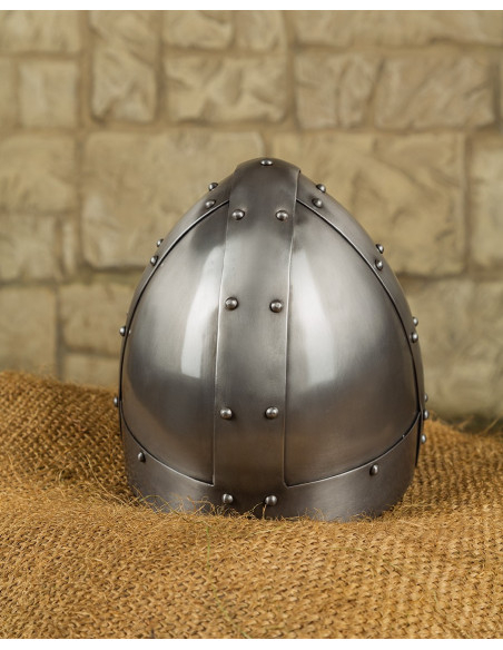 Casco medieval acero pulido modelo Bragi Casco medieval acero pulido modelo Bragi