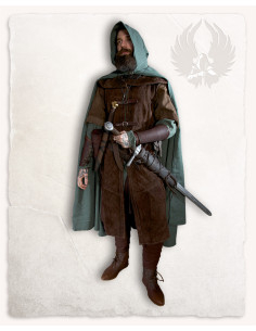 Gorjal medieval en piel modelo Patricius, color marrón 2