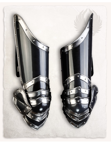 Bevæbning til ben i sortlakeret stål...