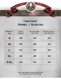 Mangas para gambesón medieval modelo Arthur, color marrón 2