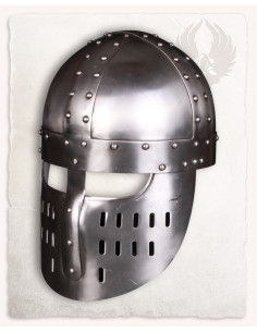 Casco medieval acero pulido modelo Peter