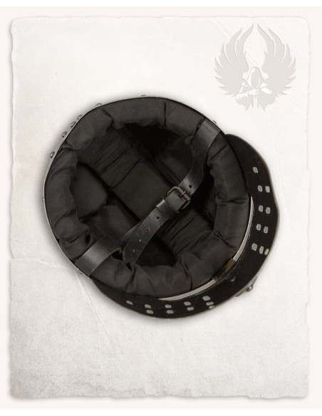 Middeleeuwse helm gepolijst staal...