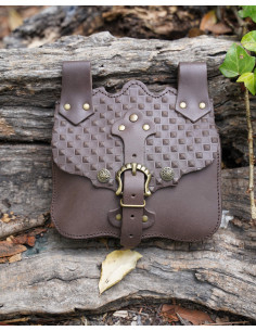 Middeleeuwse Fajardo tas voor riem - Bruin