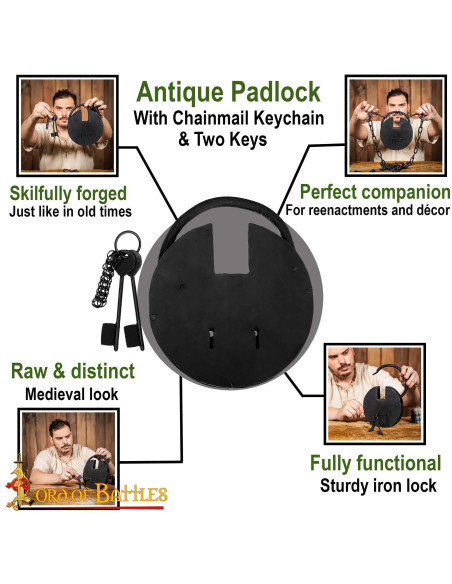 Candado de hierro forjado a mano para... Candado de hierro forjado a mano para...