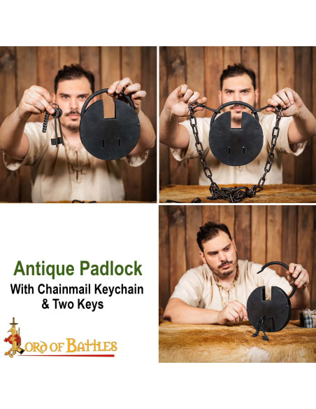 Hand gesmeed ijzeren hangslot voor...