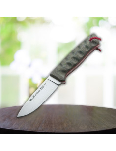 Muela Kodiak sportmes, micarta en desert Kydex schede