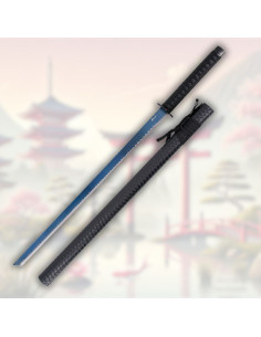 Dekorative Katana mit Klinge aus Stahl in blauer...