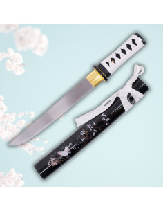 Tanto funktional Flor und Kranich, Klinge aus...